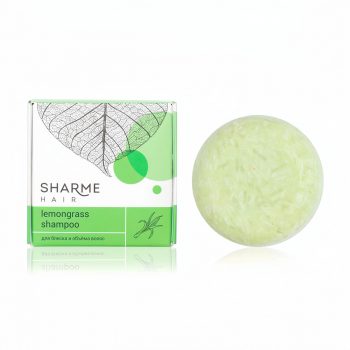 Натуральный твердый шампунь Sharme Hair Lemongrass с ароматом лемонграсса для тусклых волос, 50 г — фото 1